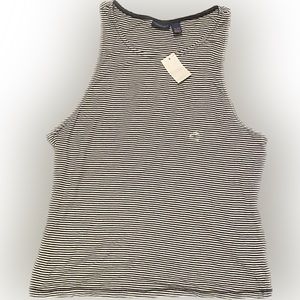 Aeropostle NWT Women’s Black & White Striped Knit Tank Top Juniors XL